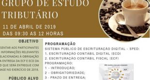 Grupo de Estudo Tributário – 11/04 das 9h00 às 12h00