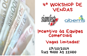 4º  Workshop de vendas: Incentivo à equipes comerciais